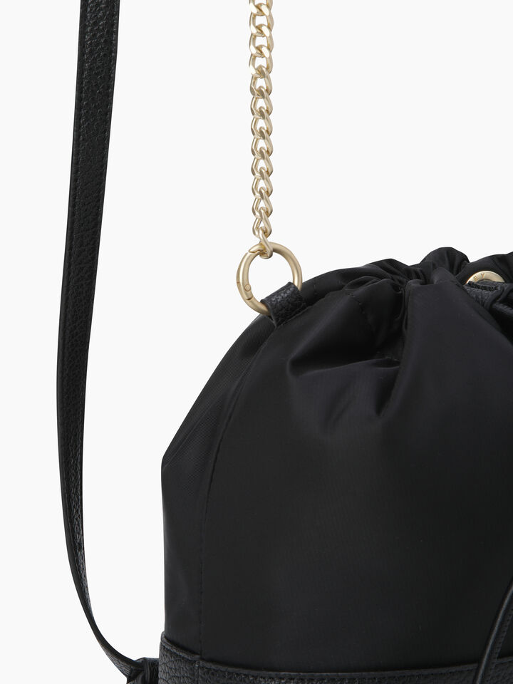 Black bucket bag with double shoulder strap - null - Preto | Sisley K image number 4